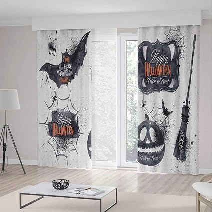 Iprint Vintage Halloween Room Decor Curtains Halloween