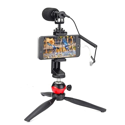 EACHSHOT Microphone for iPhone with Tripod, Recording Equipment