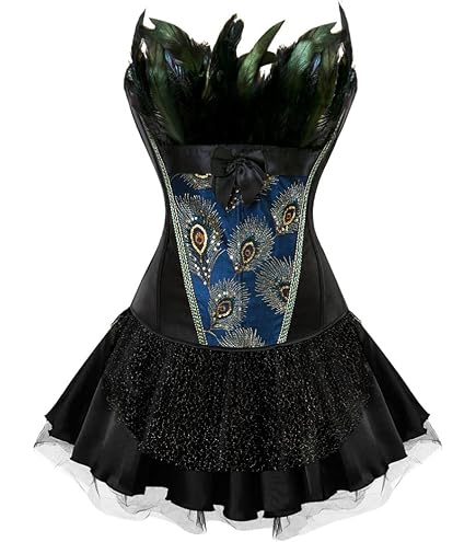 Jutrisujo Corset Top Bustier Lingerie for Women Zipper Front