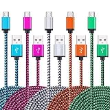 Android Charger Braided 10Ft, Ailkin 5Pack Fast Charger Android Cable Micro USB Power Cords Compatible for Samsung Galaxy J7 S7 J3 S6 Edge Charger, LG Stylo 3 2 K30 K20, Moto X, Kindle Fire and More