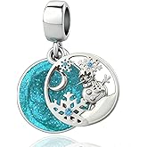 LuxglitterLin Merry Christmas Scenery Dangle Charm Enamel Bead Compatible with Pandora Bracelets Xmas Present Women