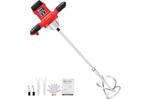 SILVEL Cement Mixer, 2300W Handheld Electric Concrete Mixer, Portable Mortar Mixer with 6 Adjustable Speed, 110V Mud Mixer for Mixing Mud, Cement, Mortar, Paint, Fodder