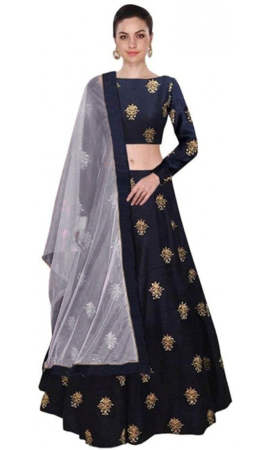 a.r.sundaram fashion women tapetta silk lehenga choli semi stitched(free size)