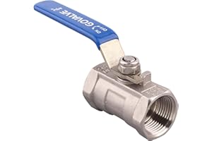GOVALVE 1PC Ball Valve Stainless Steel - 3/4" NPT Female Standard Port 1-Piece Type Ball Valve For water oil and gas