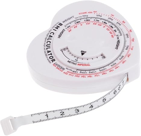 Ydzn Heart Bmi Body Mass Index Tape Measure Calculator Body Muscle