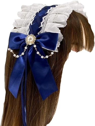Amazon ロリータチャーム ガールズ ヘアアクセサリー 髪飾り 可愛い レース リボン付き 十字架 パール お洒落 蝶結び 萌え系 コスプレ系 黒 水色 ブルー2 ヘアアクセサリー 通販