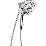 Delta Faucet 5-Spray In2ition Dual Shower Head with HandHeld Spray, H2Okinetic Chrome Shower Head with Hose, Showerheads, Han