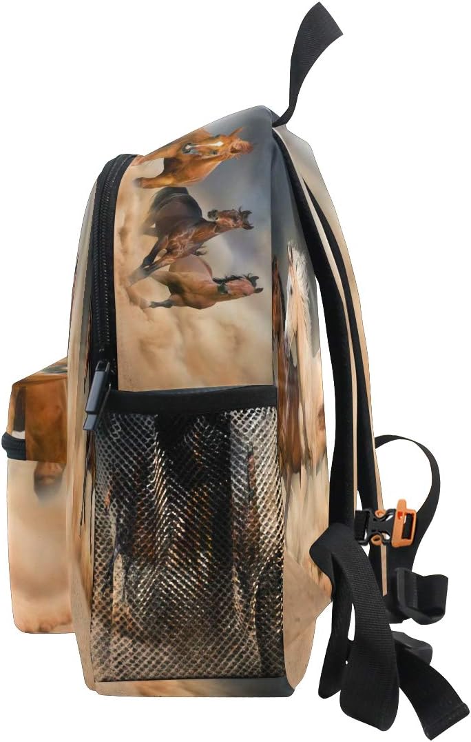ISAOA Running Herd Horse Children's Backpack for Boys Girls,Kid's Schoolbag for Kindergarten Preschool Toddler Baby Nursery Travel Bag with Chest Clip - Image 5