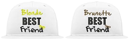 TRVPPY 5-Panel Snapback Partner Cap Modell Blonde + Brunette Best Friends/mit hochwertigem Stick/Verstellbarer Verschluss/vie