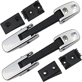 APPERFiT Mack Hood Latch Strap w/Catch Bracket Left Driver &amp; Right Passenger Side Chrome Compatible with Mack Truck Granite Pinnacle Vision CH CHN CV CX CHU CXN CXU Hood Accessories Parts