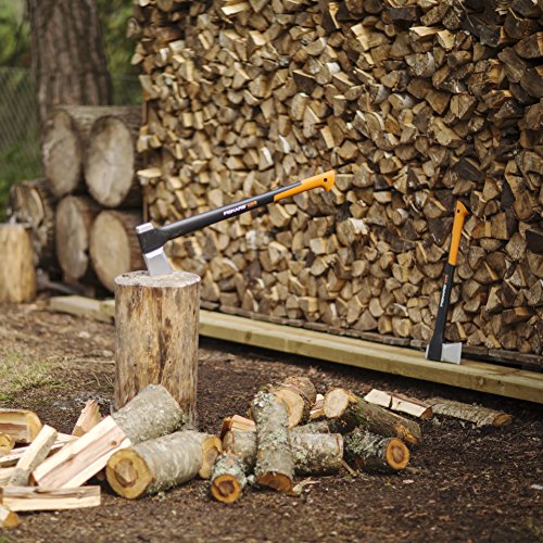 Fiskars Spaltaxt, Inklusive Klingen- und Transportschutz, Länge: 72 cm, Antihaftbeschichtet, Hochwertige Stahl-Klinge/Glasfaserverstärkter Kunststoff-Stiel, Schwarz/Orange, X25âXL, 2,4 kg, 1015643 – Bild 4