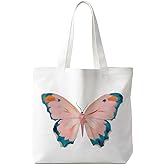 VIIJJUE Tote Bag Gifts for Women, Canvas Aesthetic Reusable Grocery Bags Shopping Bags