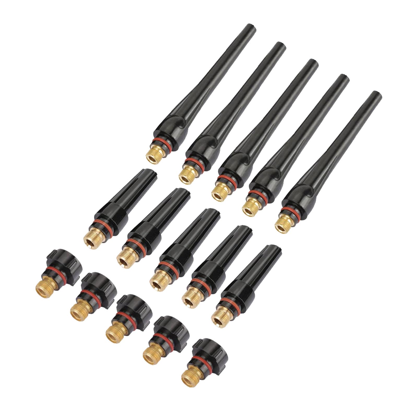 Tig Torch Long Back Cap 57Y02 (Long) 57Y03 (Middle) 57Y04 (Short) WP17-18-26 Welding Torch Rear (15pcs57Y02 57Y03 57Y04) Industrial Welding Parts for Tig Torch