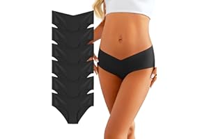 Memouniva Seamless Underwear for Women No Show Bikini Panties Sexy V-Waist Briefs Invisibles Breathable Cheeky 6 Pack