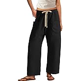 Panadila Women Wide Leg Pants Drawstring Barrel Sweatpants Baggy Cargo Pants Lounge Trousers with Pockets