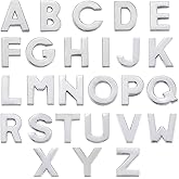 SUNNYCLUE 1 Box 52Pcs 26 Styles Alphabet Letters Charm Beads Alloy Slide Charms Bulk Metal Art 3D A-Z letter Alphabets Loose Alphabetic Bead Charm for Jewelry Making DIY Necklace Bracelet Craft Women