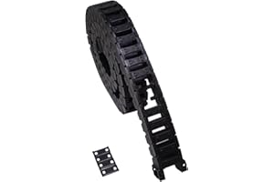 TFORVE Low Noise Drag Chain Cable Carrier Wire 18mmx25mm (H x W) for 3D Printer and CNC Machine,Inside and Outside Openable R28 Flexible Cable Chain