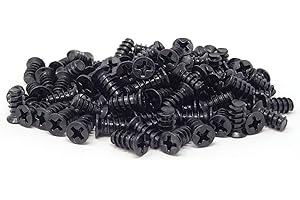 Honbay 100PCS M5x10 Computer Case Fan Screws Computer Cooling Fan Mount Screws Self-Tapping Screws (Black Zinc)