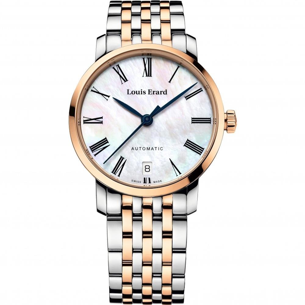 Louis Erard Women's Excellence Exclusive 33mm Two Tone Steel Bracelet Automatic Watch 68235AB04.BMA54