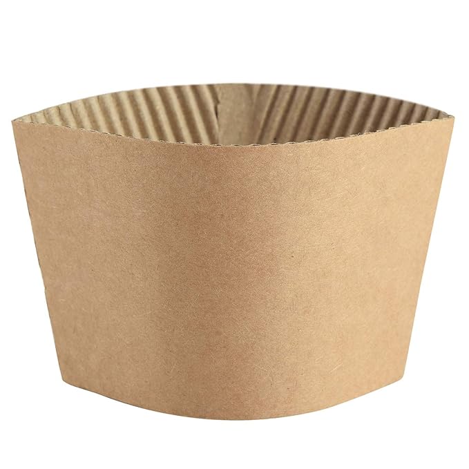 Coffee Sleeves 500 count SPRINGPACK Disposable Corrugated Hot Cup