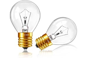 BLAKAPOO Lava Lamp Bulbs 25W 120 Volt, S11 Replacement Light Bulb for 14.5 Inch Lava Lamp, Warm White 2700K, E17 Base S11 Bulb 25 Watt Dimmable for Glitter Lamp Lavalampe, (Pack of 2)