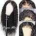 EAYON HAIR 360 Lace Frontal Wigs with Baby Hair for Women Pre-Plucked Hairline Curly Brazilian Virgin Human Hair Lace Wigs 150% Density Natural Color 14inch