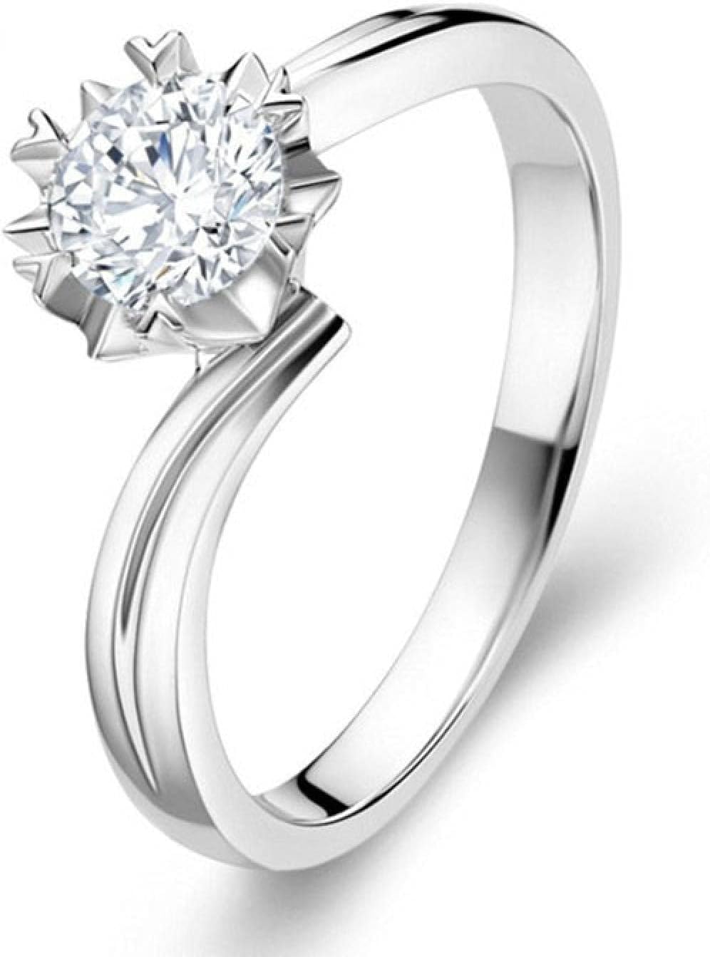 2pcs High Imitation 18k Gold Zircon Diamond Ring Marriage Proposal