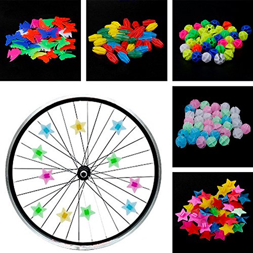yodaliy Bicycle Spokey Dokey Beads, 26/36pcs Bike Wheel Spokes Different Designs Cute Biking Accessories Kids Colorful Plastic Clip Bicycle Spokes Decorations Cool Cycling Gear Gift(Style 2)