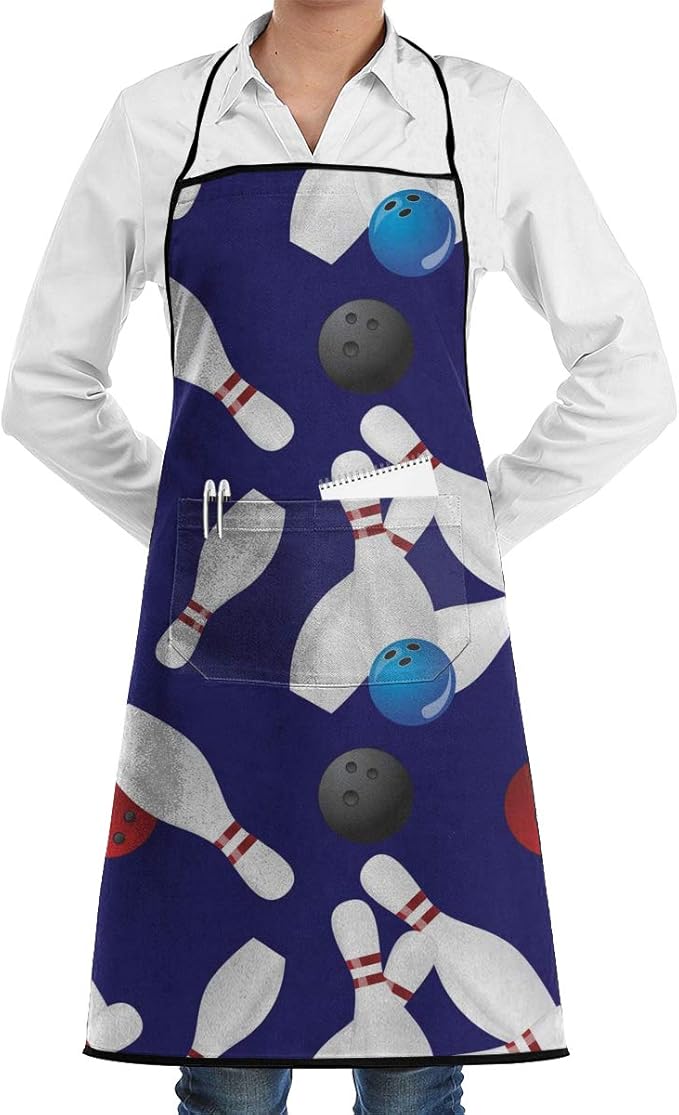 EOUNMSU Bowling Ball 16 Machine Washable Bib Apron 100