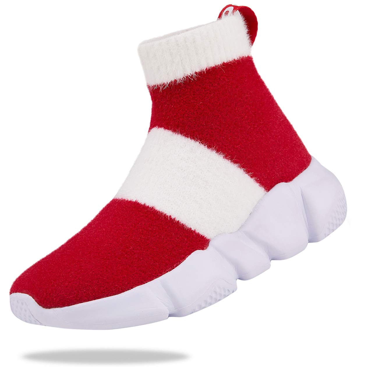Boys Girls Sock Shoes High Tops Breathable Knit Slip On Shoes