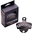 Guinness Wall Mounted Bottle Opener - Metal Bottle Cap Remover for Bar or Kitchen (Black)