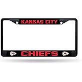 Rico Industries NFL Football Black Chrome Frame with Decal Inserts 12" x 6" Car/Truck Auto Accessory