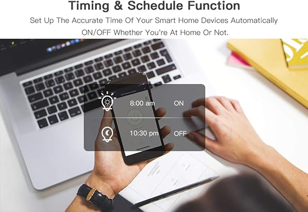 BSEED Smart WiFi Light Switch Mdulo de interruptor de rel inalmbrico Control remot Compatible con Alexa Echo Google Home No se requiere Hub1 paquete