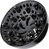 UKJNG Professional Hair Dryer Diffuser Attachment, Black Universal Fit Curly Hair Styling Tool with Heat Protection Design