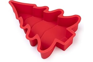 QTECLOR Christmas Tree Silicone Molds for Cake,Cute Cupcake Molds,Non-Stick Baking Molds,Biscuit Christmas Tree Snowflake Bells Gummy Baking DIY Tools,Holiday New Year Party Gift for Kids Teens