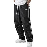 ZAFUL Men's Parachute Sweatpants Y2k Baggy Track Pants Drawstring Wide Leg Casual Trousers Streetwear