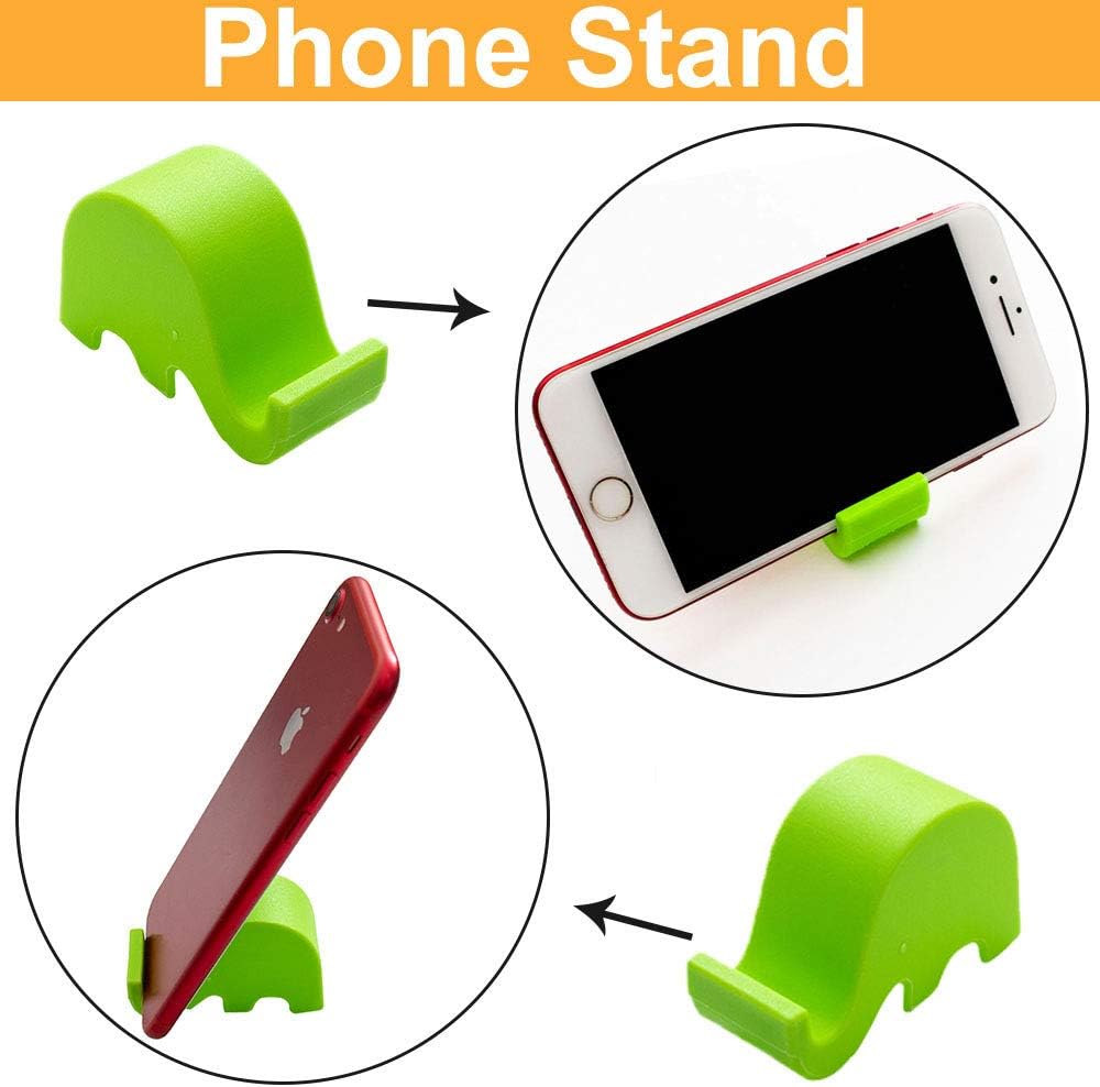 IoYoI Elephant Phone Holder, Office Desk Business Card Stand, Creative Cute Animal Phone Stand Tablet Stand Mounts (Green, 1 Pcs): Home Audio & Theater