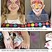 Face Painting Kit- Safe Non Toxic 12 Vibrant Color Palette . Professional Quality Face & Body Paint Kits with 2 brushes and Bonus E-book. Ideal birthday present.!
