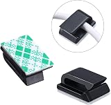 Chuangdi 50pk Black Self-Adhesive Cable Clips Wire Management for Car Home view 2