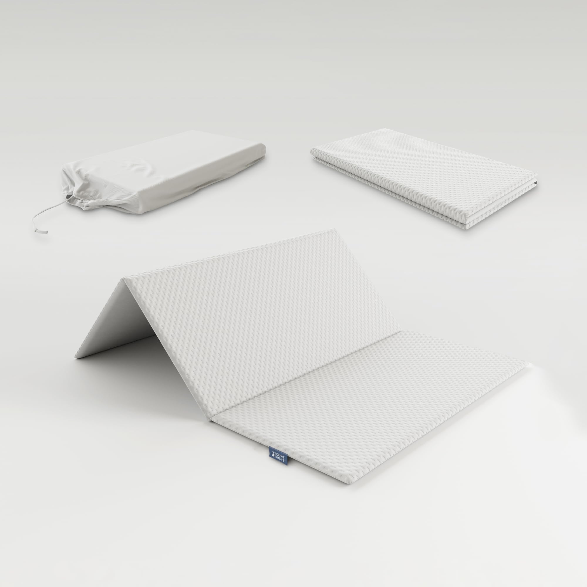Mother Nurture Classic Foam Foldable Mattress, White, 95 x 65 x 2.5 cm