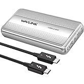 WAVLINK 80Gbps M.2 NVMe SSD Enclosure with Cooling Fan Compatible with Thunderbolt5/4/3/USB4, Support B+M/M-Key NVMe 2280 SSD, Work with Mac M4 Pro
