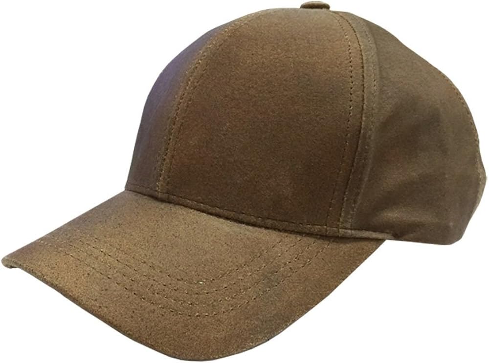 Emstate Suede Leather Baseball Caps Made in USA (Distressed Brown