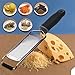 Stainless Steel Cheese Grater, Ergonomic Soft Handle Lemon Ginger Potato Zester with Plastic Cover
