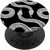Slithering Snakes Drawing in White PopSockets Adhesive PopGrip
