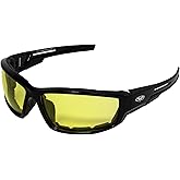 Global Vision Sly Yellow Foam Padded Motorcycle Sunglasses for Bikers Moped ATV Quad