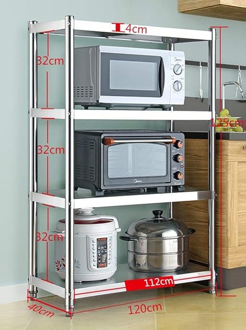 LXDDP Estante Almacenamiento, 4 Niveles Soporte Horno microondas ...