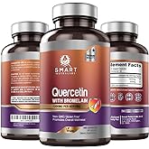 Smart Nutra Labs Quercetin with Bromelain- 180 Count, 1200mg Serving- Supports Immune Health & Energy- Vegan Friendly, Non-GMO, Gluten Free