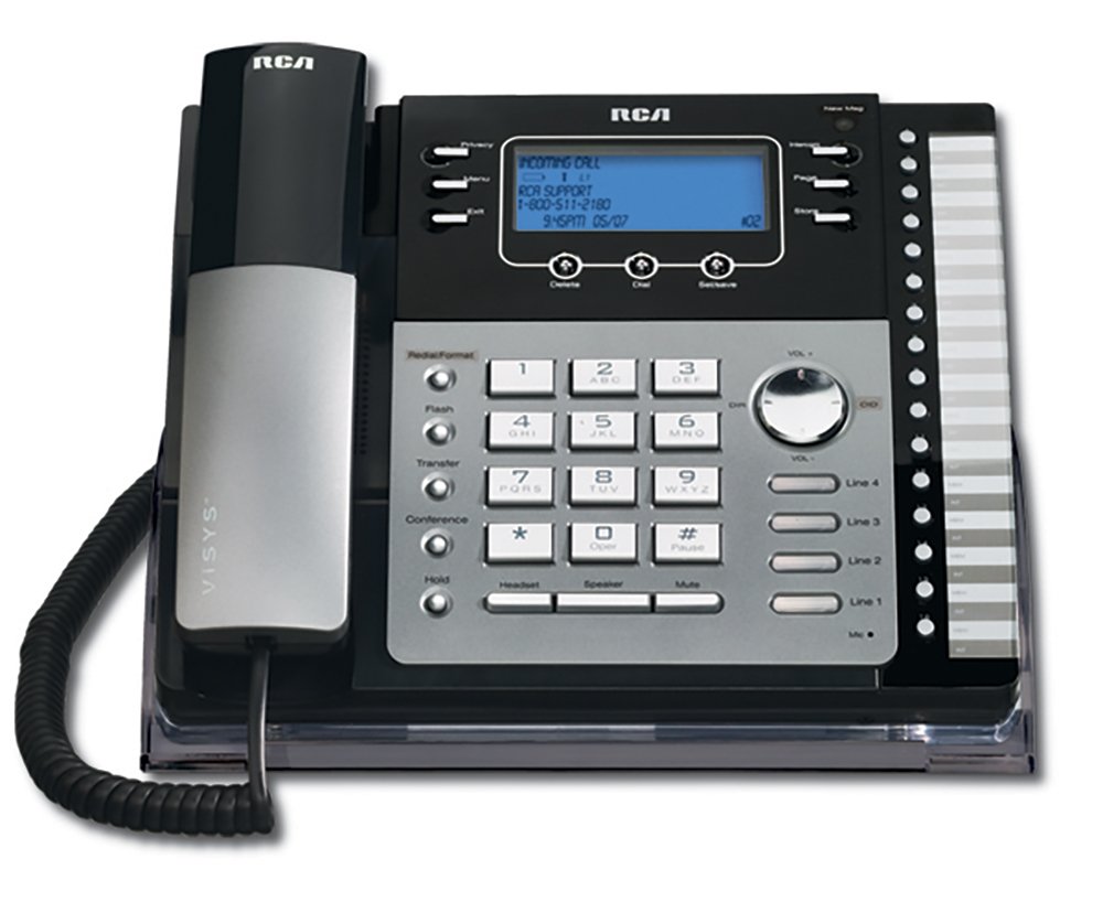 Amazon.com : RCA ViSys 25424RE1 4-Line Expandable System Speakerphone with  Call Waiting/Caller ID/Intercom : Corded Telephones : Electronics