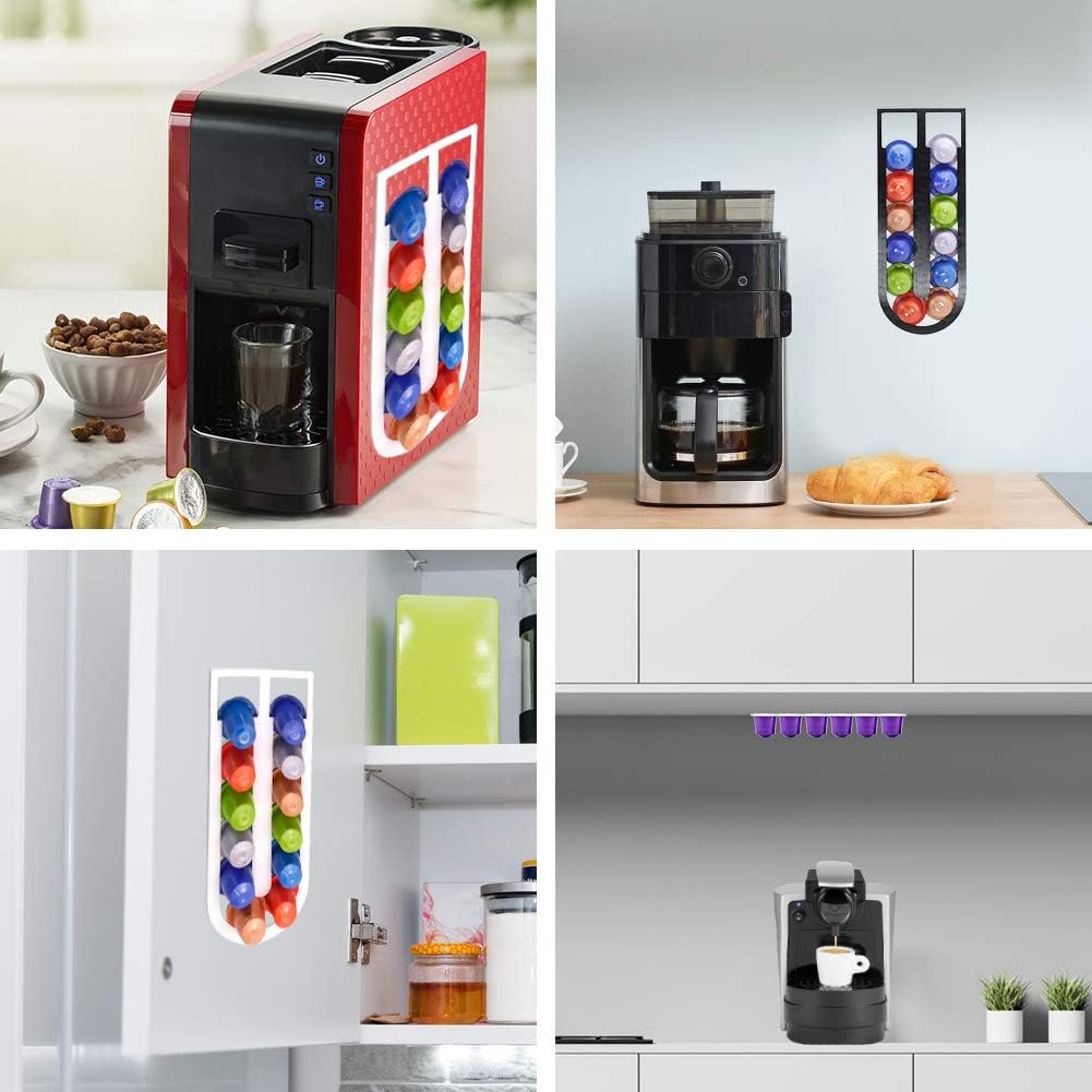 Porta Cápsulas Nespresso Estante para Cápsulas de Cápsulas de Café en Forma  de u de Pared para Cápsulas de 24 Piezas en Blanco y Negro Hogar y cocina  Accesorios para cafeteras futakuchi-hakata.com
