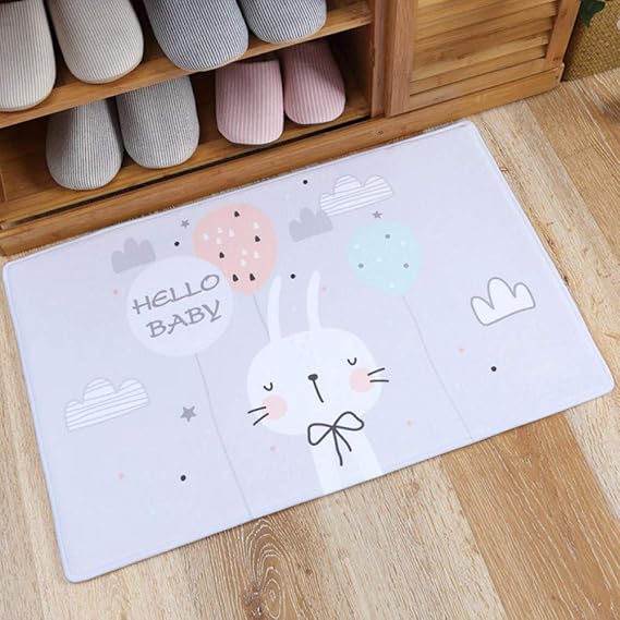 IGZAKER Dibujos Animados Conejo Blanco Cocina Alfombra Casa Esteras